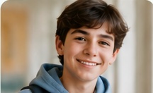 Adolescente sorrindo
